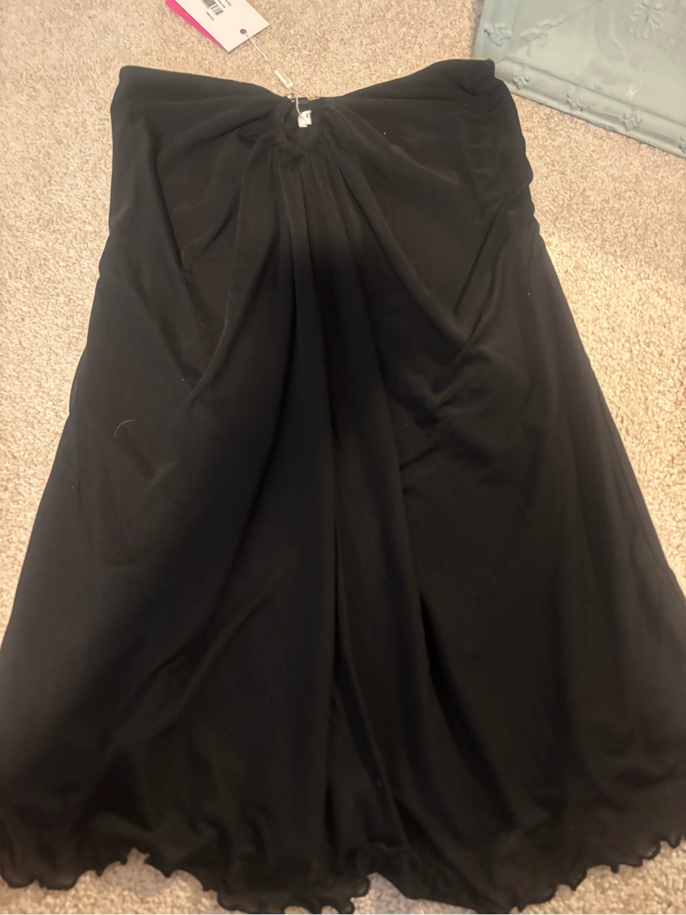 Beginning Boutique Black Strapless Flowy Dress